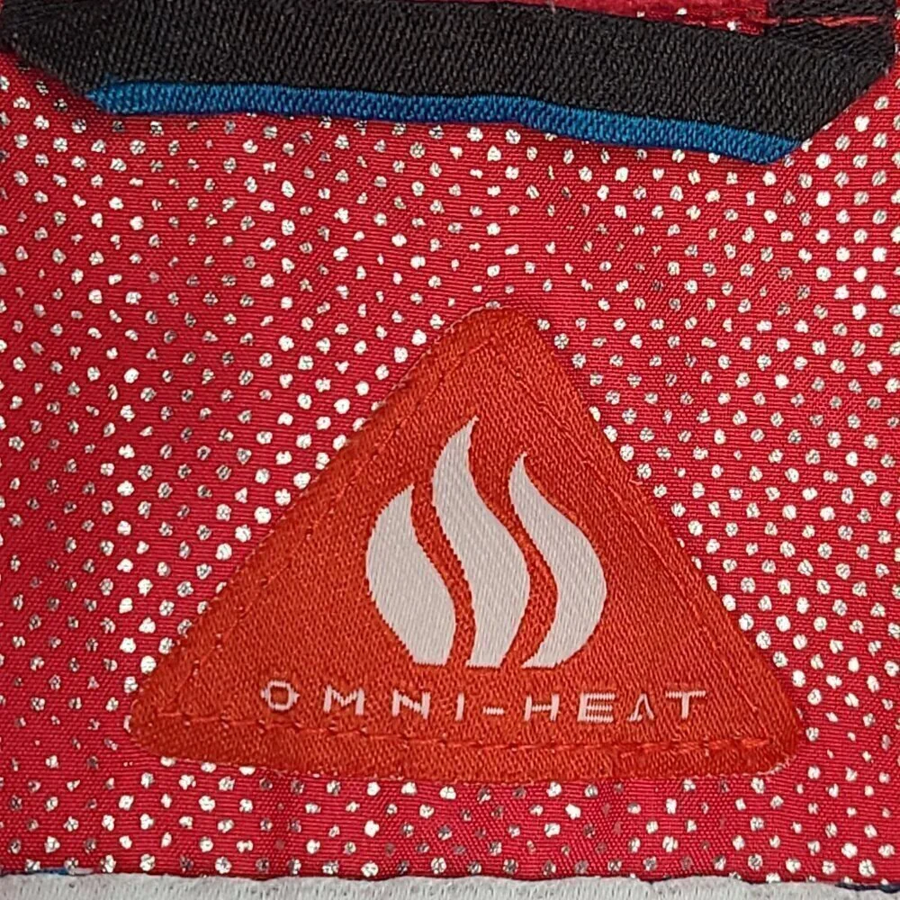Columbia Girls Omni Heat Red Pink Coat Lightweight Puffer Jacket